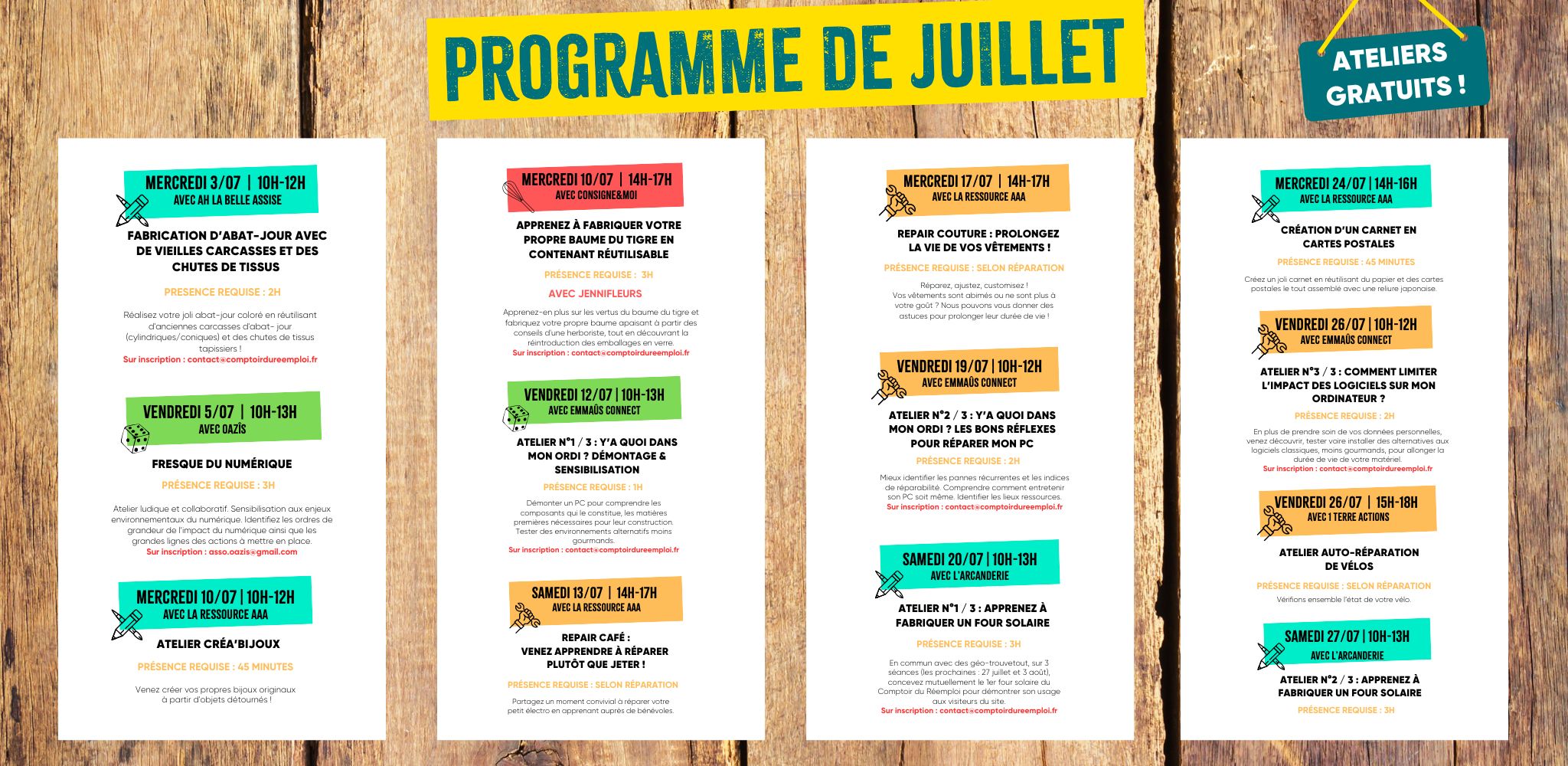 Programme JUILLET